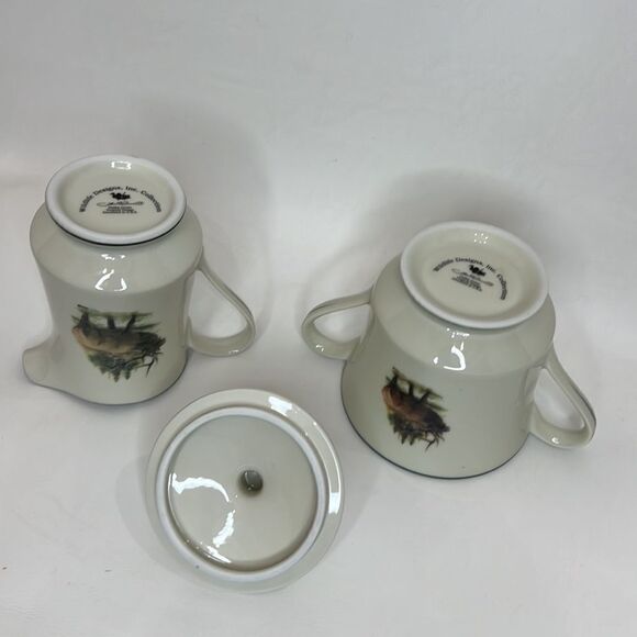 Wildlife Designs Inc Collections 8 Oz Creamer & 12 Oz Sugar Bowl With Lid Set 3 - Picture 4 of 5